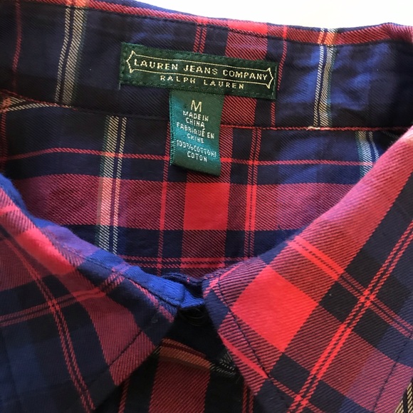 Women’s Lauren Jeans Company cotton plaid shirt, M - Picture 3 of 4
